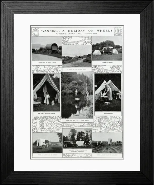 Framed Print : Early caravanning, 1914 Framed Print : Early caravanning, 1914