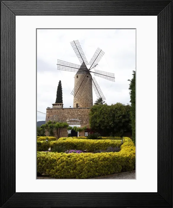 Framed Print : Binialla, Mallorca, Spain, - Windmill Framed Print : Binialla, Mallorca, Spain, - Windmill