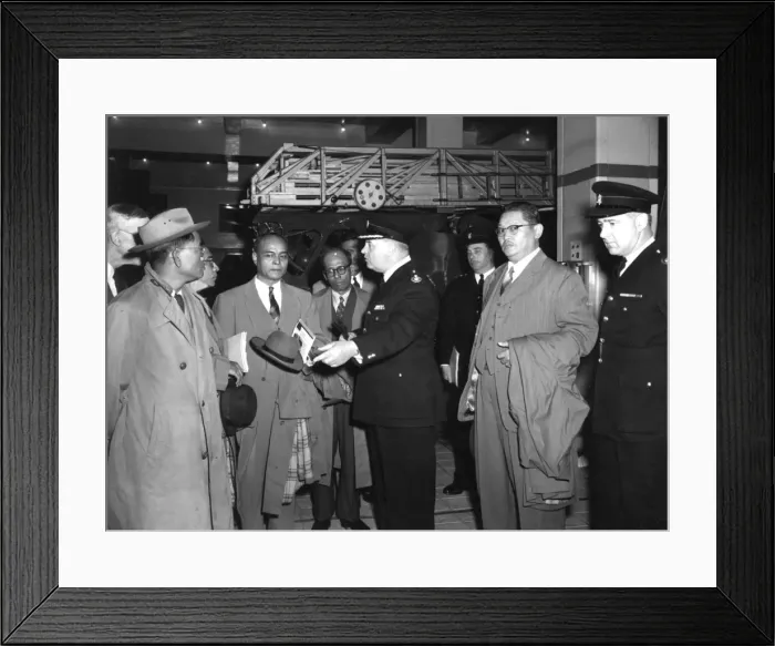 Framed Print : Burmese delegation visiting LFB HQ Framed Print : Burmese delegation visiting LFB HQ