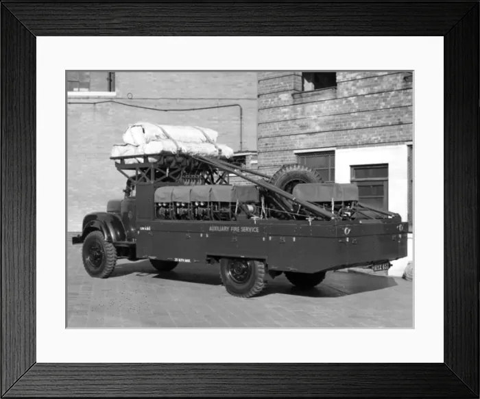 Framed Print : LFB-AFS Commer transportable water unit (back) Framed Print : LFB-AFS Commer transportable water unit (back)