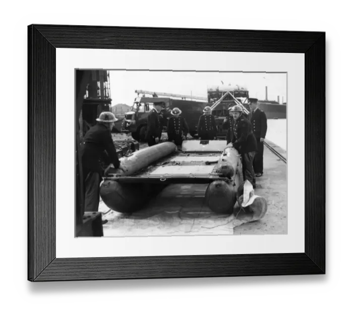 Framed Print : LFB-AFS Bikini raft fully inflated Framed Print : LFB-AFS Bikini raft fully inflated