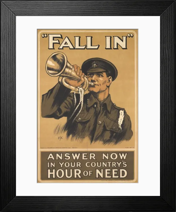 Framed Print : British Military Recruitment Poster, WW1 Framed Print : British Military Recruitment Poster, WW1