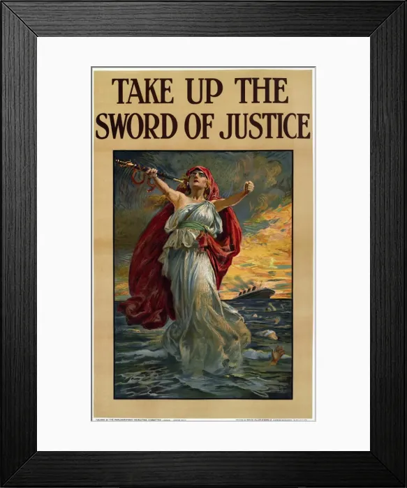 Framed Print : British Military Recruitment Poster, WW1 Framed Print : British Military Recruitment Poster, WW1