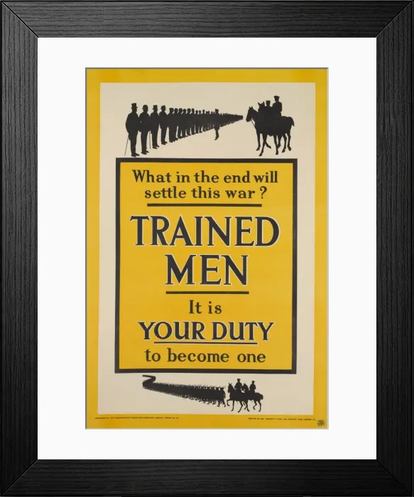Framed Print : British Military Recruitment Poster, WW1 Framed Print : British Military Recruitment Poster, WW1