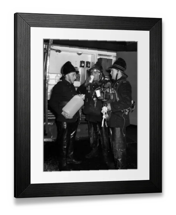 Framed Print : Firefighters in breathing apparatus Framed Print : Firefighters in breathing apparatus