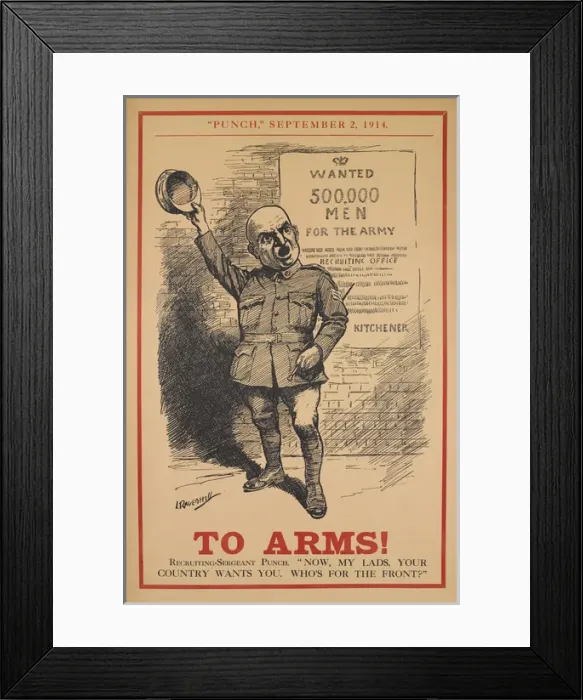 Framed Print : British Military Recruitment Poster, WW1 Framed Print : British Military Recruitment Poster, WW1