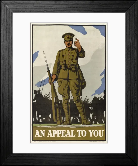 Framed Print : British Military Recruitment Poster, WW1 Framed Print : British Military Recruitment Poster, WW1