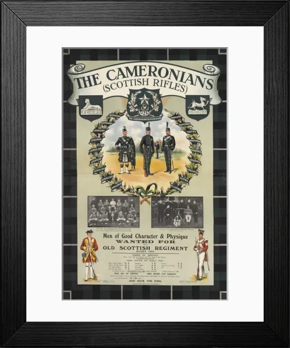 Framed Print : British Military Recruitment Poster - WW1 Framed Print : British Military Recruitment Poster - WW1