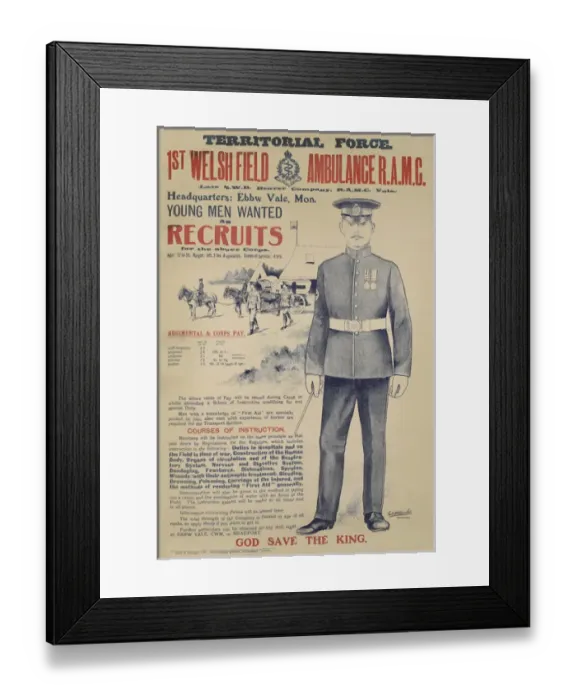 Framed Print : Recruitment Poster - British Military Framed Print : Recruitment Poster - British Military