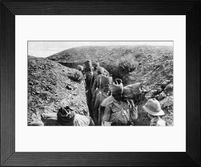 Framed Print : Indian army in the trenches of Mesopotamia during WWI Framed Print : Indian army in the trenches of Mesopotamia during WWI