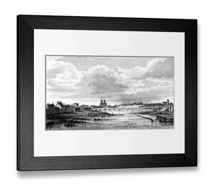 Framed Print : Paris, France - General View from the Austerlitz Bridge Framed Print : Paris, France - General View from the Austerlitz Bridge