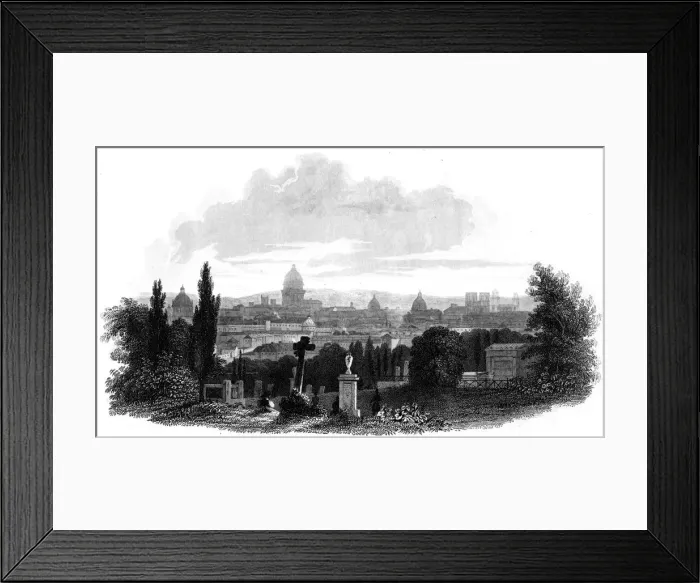 Framed Print : Paris, France - General View from the Pere Lachaise Cemetery Framed Print : Paris, France - General View from the Pere Lachaise Cemetery