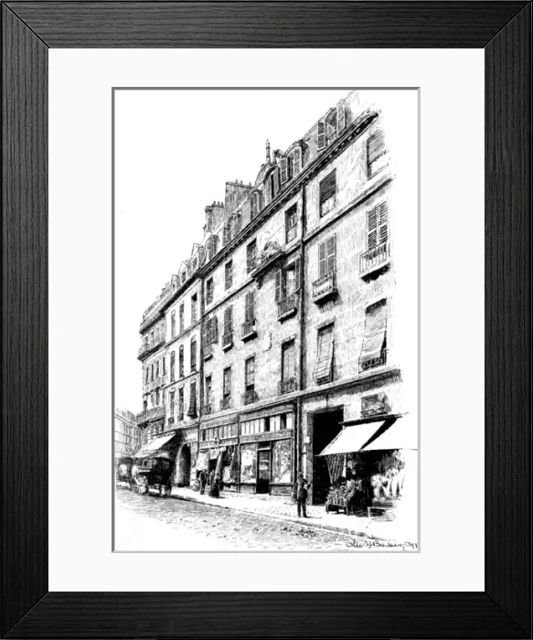 Framed Print : Paris, France - General View from Rue de l Ancienne Comedie Framed Print : Paris, France - General View from Rue de l Ancienne Comedie