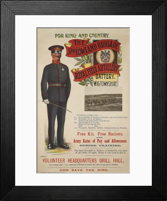 Framed Print : Recruitment Poster - British Military Framed Print : Recruitment Poster - British Military