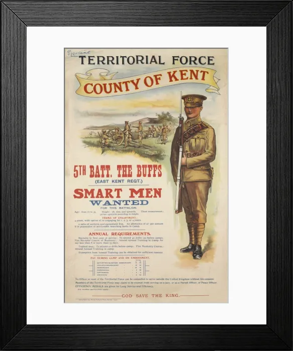 Framed Print : Recruitment Poster - British Military Framed Print : Recruitment Poster - British Military