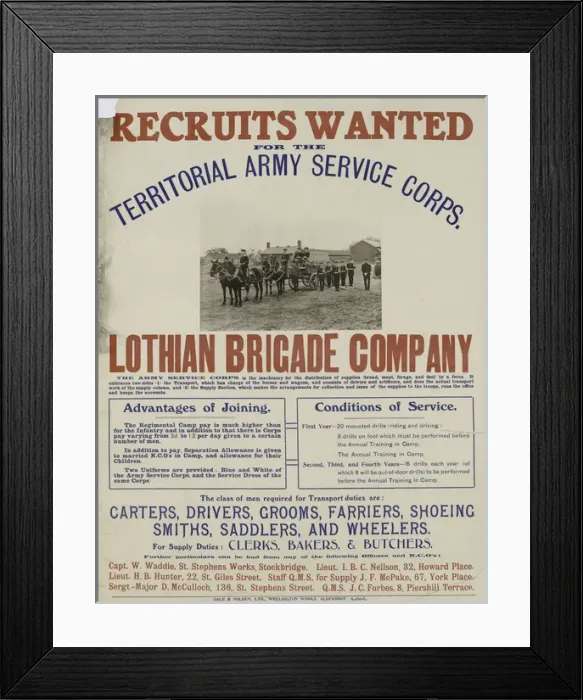 Framed Print : Recruitment Poster - British Military Framed Print : Recruitment Poster - British Military
