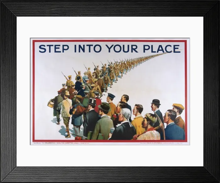 Framed Print : British Military Recruitment Poster, WW1 Framed Print : British Military Recruitment Poster, WW1