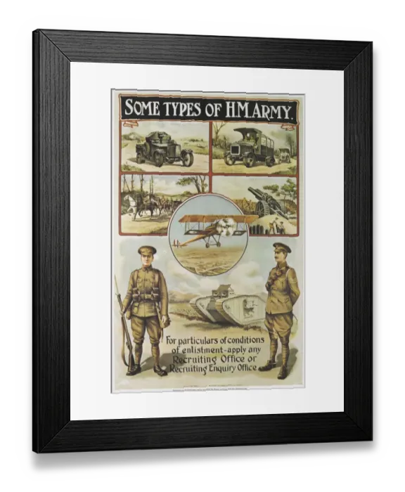 Framed Print : British Military Recruitment Poster, WW1 Framed Print : British Military Recruitment Poster, WW1