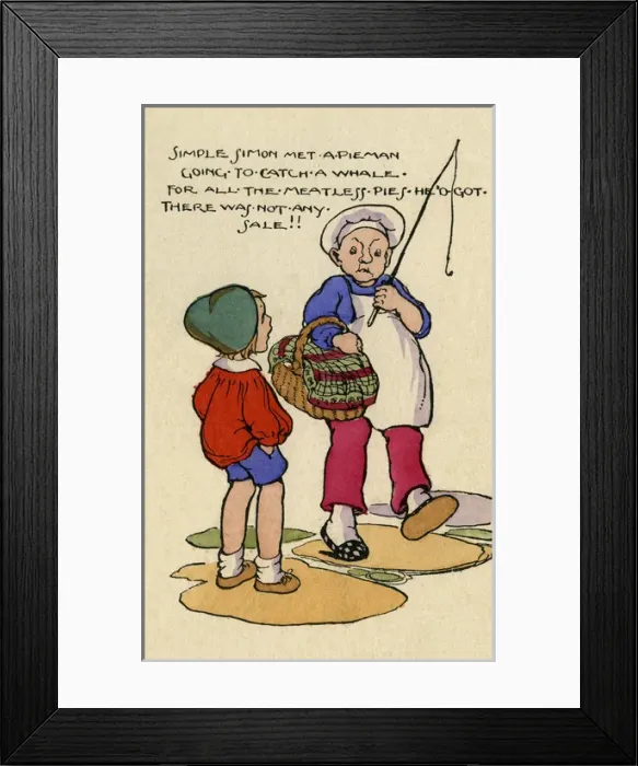Framed Print : Simple Simon met a pieman Framed Print : Simple Simon met a pieman