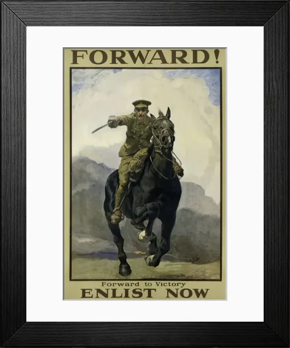 Framed Print : British Military Recruitment Poster, WW1