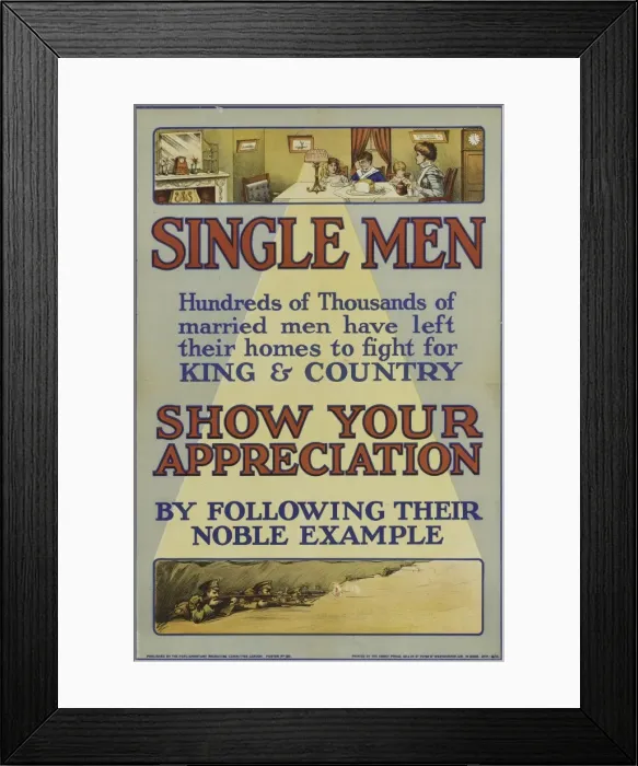 Framed Print : British Military Recruitment Poster, WW1 Framed Print : British Military Recruitment Poster, WW1