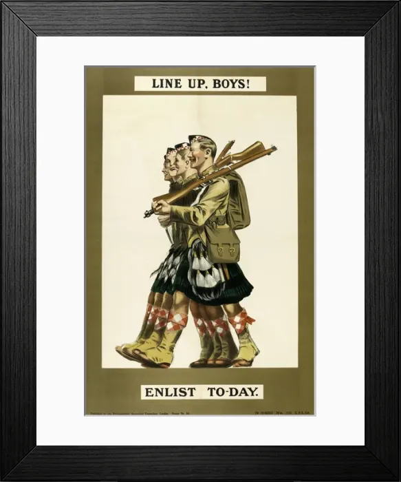Framed Print : British Military Recruitment Poster, WW1 Framed Print : British Military Recruitment Poster, WW1
