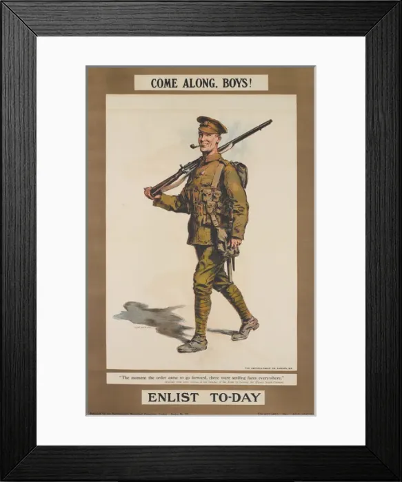 Framed Print : British Military Recruitment Poster, WW1 Framed Print : British Military Recruitment Poster, WW1