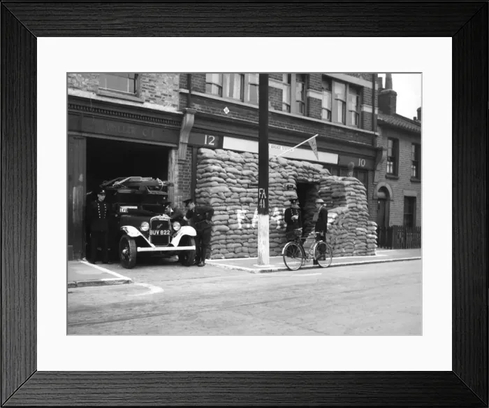 Framed Print : Fire alam post, Cooks Road, Vauxhall, WW2 Framed Print : Fire alam post, Cooks Road, Vauxhall, WW2