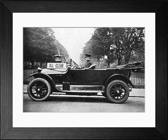 Framed Print : Air Raid Warning - Take Cover, WW1 Framed Print : Air Raid Warning - Take Cover, WW1