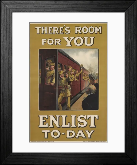 Framed Print : British Military Recruitment Poster, WW1 Framed Print : British Military Recruitment Poster, WW1