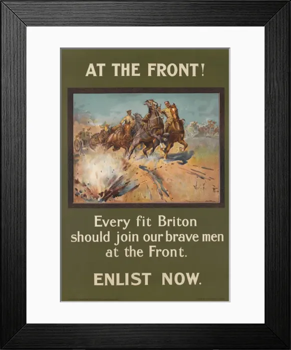 Framed Print : British Military Recruitment Poster, WW1 Framed Print : British Military Recruitment Poster, WW1