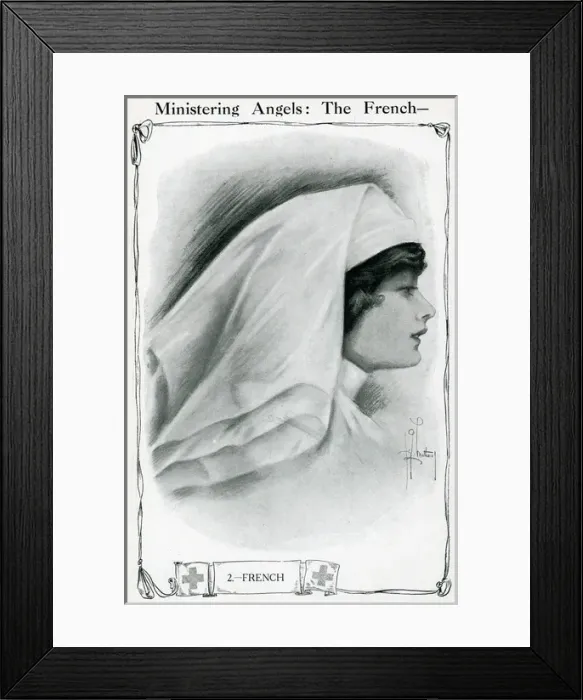 Framed Print : Costumes of the Red Cross: an French nurse, 1915 Framed Print : Costumes of the Red Cross: an French nurse, 1915