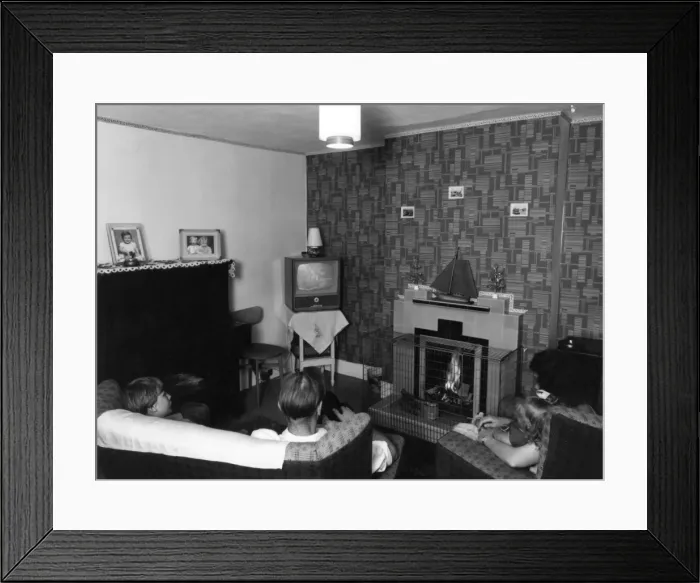 Framed Print : Fire safety -- correctly guarded coal fire Framed Print : Fire safety -- correctly guarded coal fire