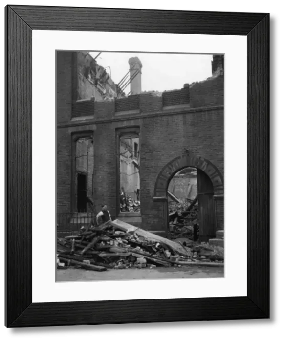 Framed Print : Aftermath of fire at Eccleston Place, Victoria, London SW1 Framed Print : Aftermath of fire at Eccleston Place, Victoria, London SW1