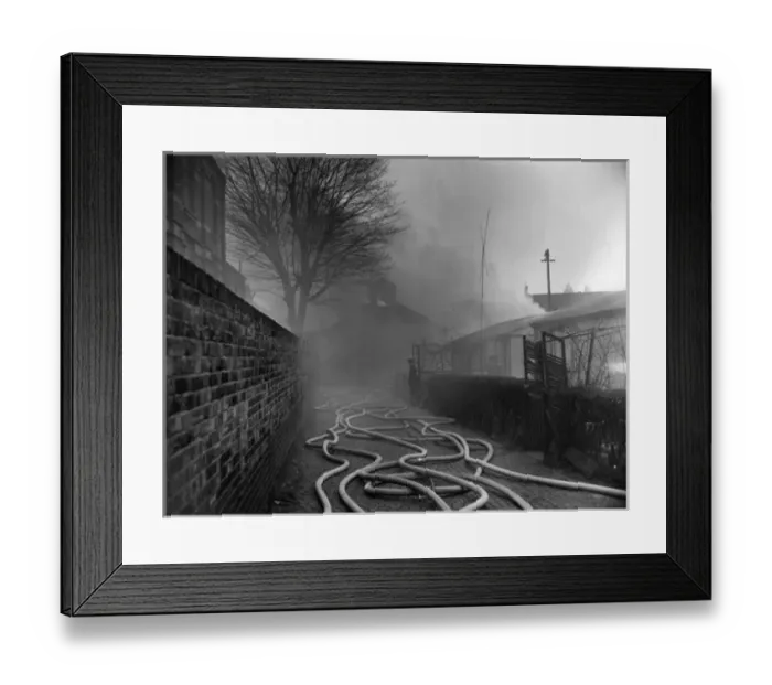 Framed Print : Firefighters at Wansdown Place, London SW6 Framed Print : Firefighters at Wansdown Place, London SW6