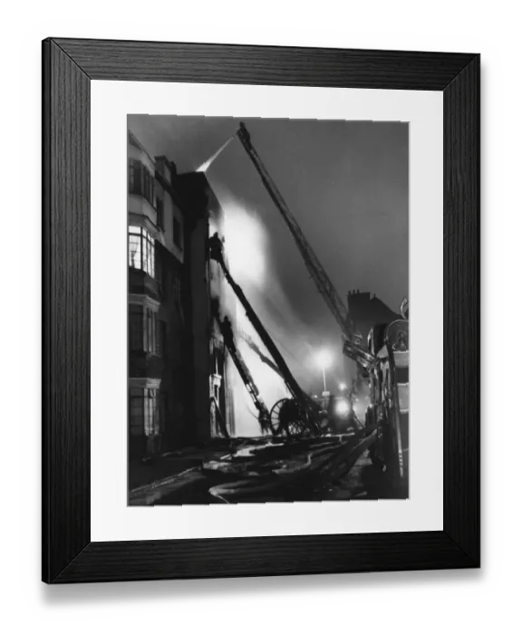 Framed Print : Firefighters in action, Fanshaw Street, London N1 Framed Print : Firefighters in action, Fanshaw Street, London N1