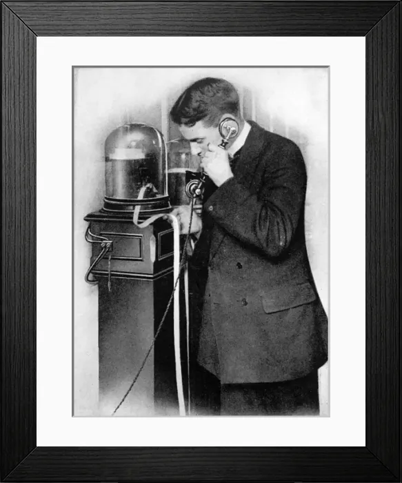 Framed Print : Receiving late news on the tape telegraph at Daily Chronicle Framed Print : Receiving late news on the tape telegraph at Daily Chronicle