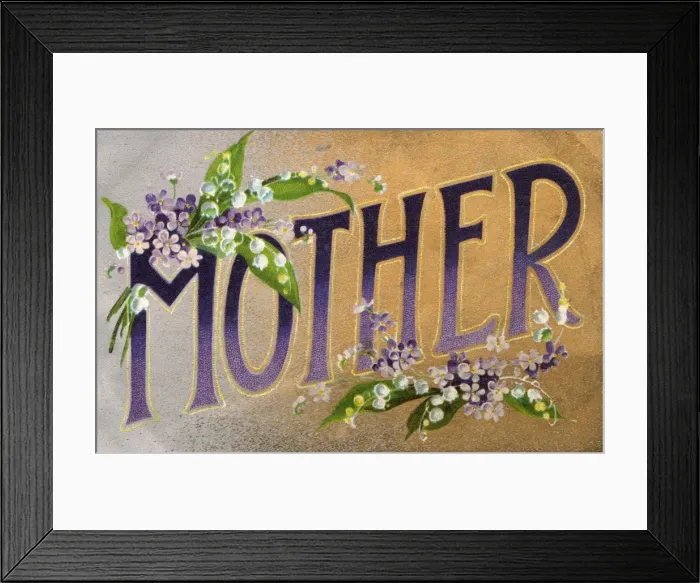 Framed Print : Mother postcard - Mothers Day Framed Print : Mother postcard - Mothers Day