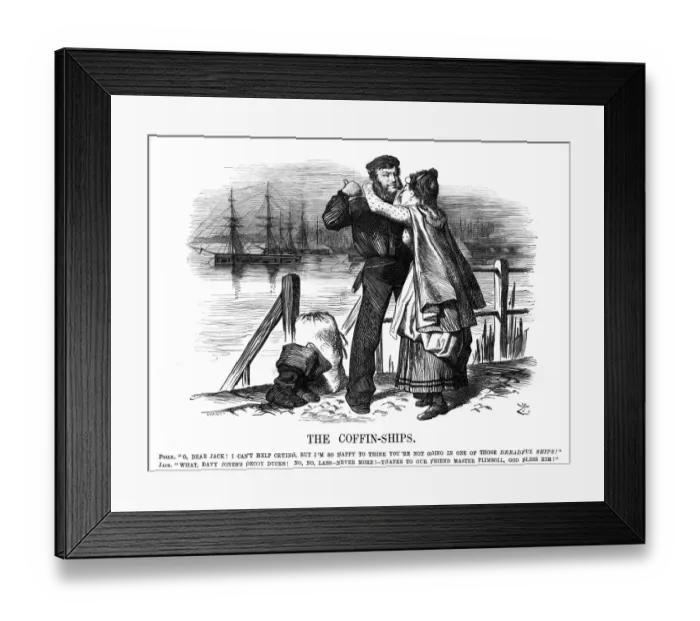 Framed Print : Plimsoll line stops coffin ships, 1873 Framed Print : Plimsoll line stops coffin ships, 1873