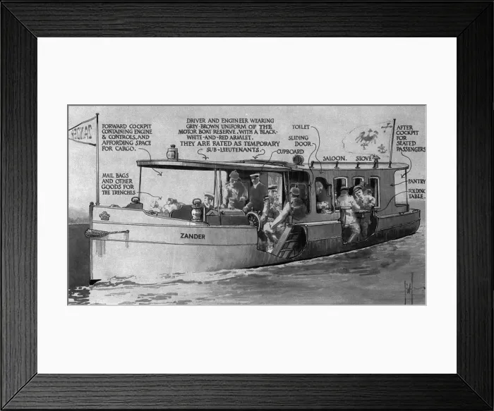 Framed Print : German fresh water vessels, WW1 Framed Print : German fresh water vessels, WW1