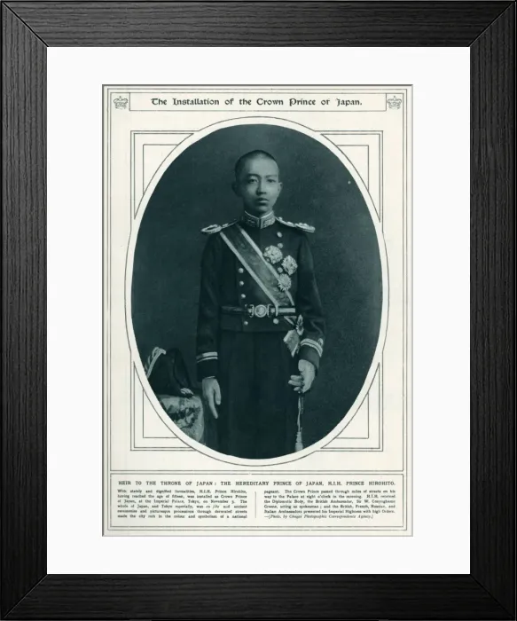 Framed Print : Hirohito. Prince of Japan H.I.H Prince Hirohito Framed Print : Hirohito. Prince of Japan H.I.H Prince Hirohito
