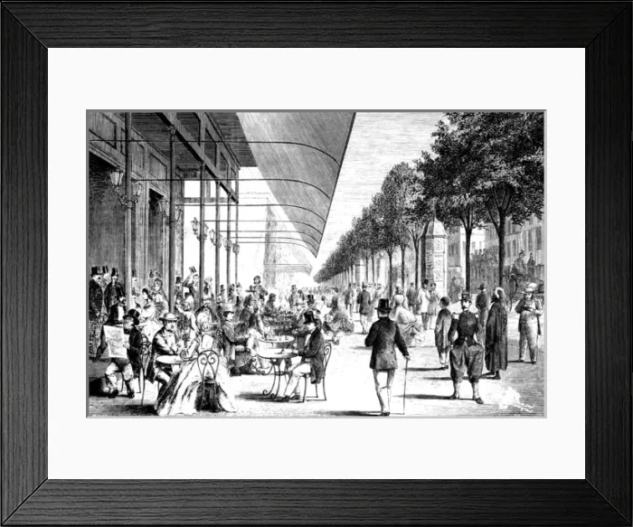 Framed Print : Paris, France - General View along the boulevards Framed Print : Paris, France - General View along the boulevards