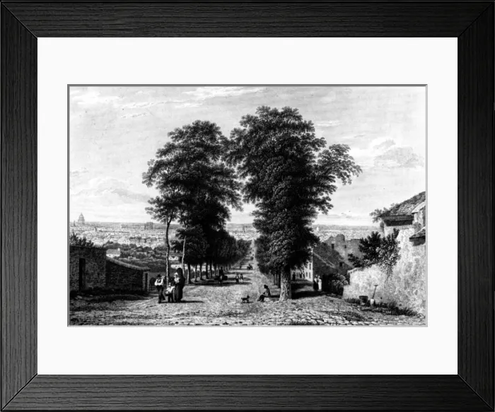 Framed Print : Paris, France - General View from Menilmontant Framed Print : Paris, France - General View from Menilmontant