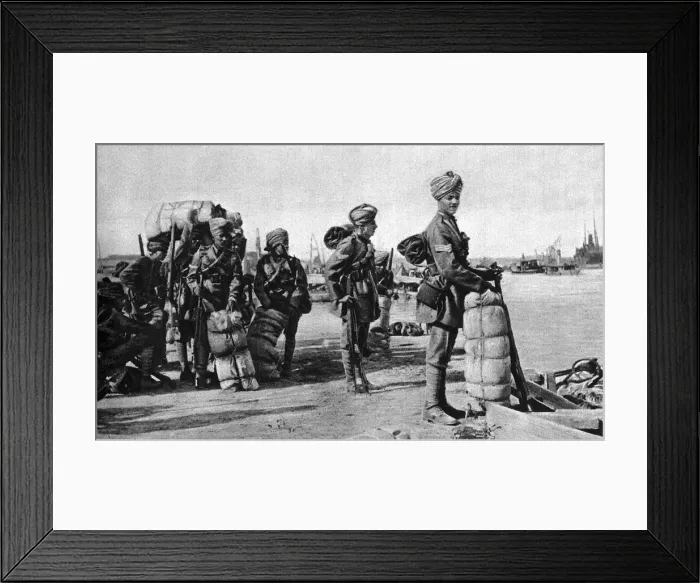 Framed Print : Indian soldiers in Basrah during WWI Framed Print : Indian soldiers in Basrah during WWI