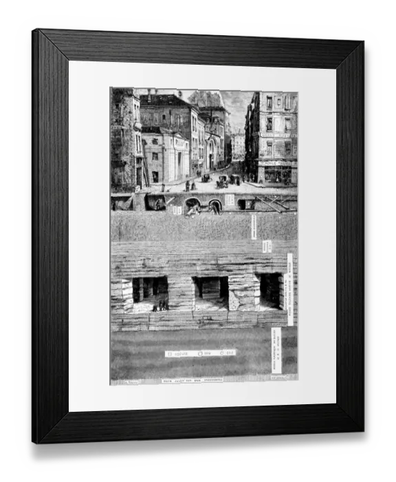 Framed Print : Paris, France - General View beneath the streets Framed Print : Paris, France - General View beneath the streets