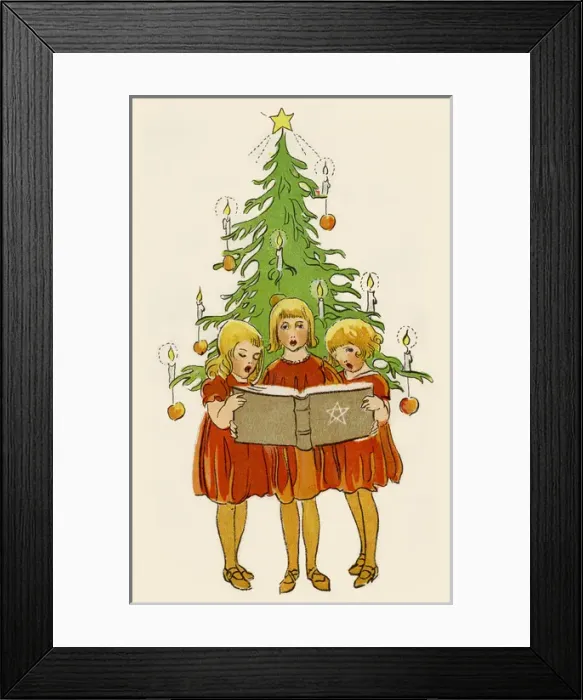Framed Print : Three carol singers Framed Print : Three carol singers