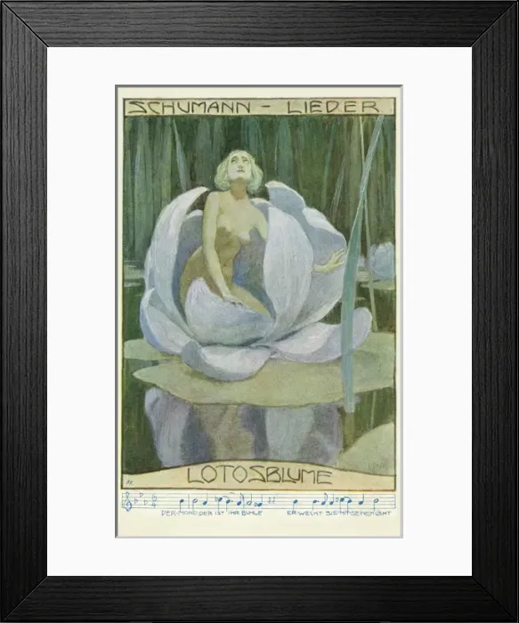 Framed Print : Schumann-Lieder. Lotusbaume Framed Print : Schumann-Lieder. Lotusbaume