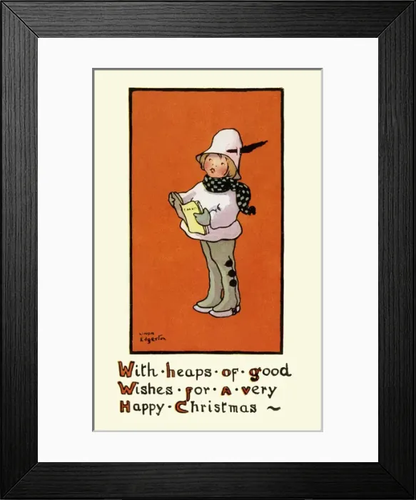 Framed Print : Christmas caroller Framed Print : Christmas caroller
