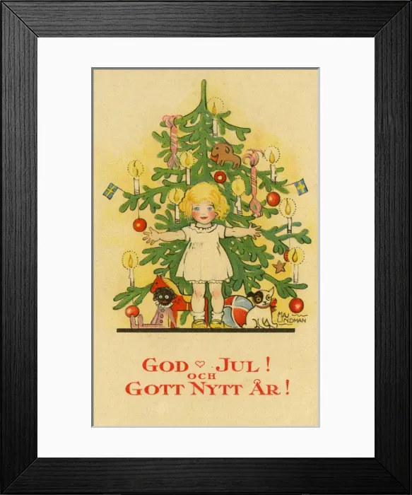 Framed Print : Young girl and an Xmas tree Framed Print : Young girl and an Xmas tree