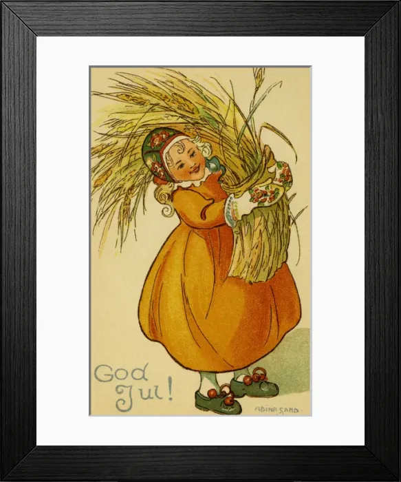 Framed Print : Girl with wheatsheaf Framed Print : Girl with wheatsheaf